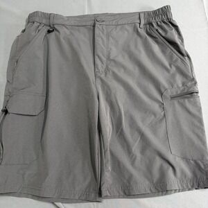 OutdoorSports Cargo Shorts Mens 36 Gray Cotton MultiPocket Casual Hiking Outdoor
